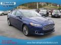 2013 Deep Impact Blue Metallic Ford Fusion Titanium  photo #4