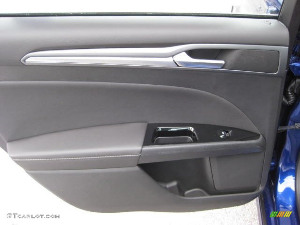 2013 Ford Fusion Titanium Charcoal Black Door Panel Photo #73200558