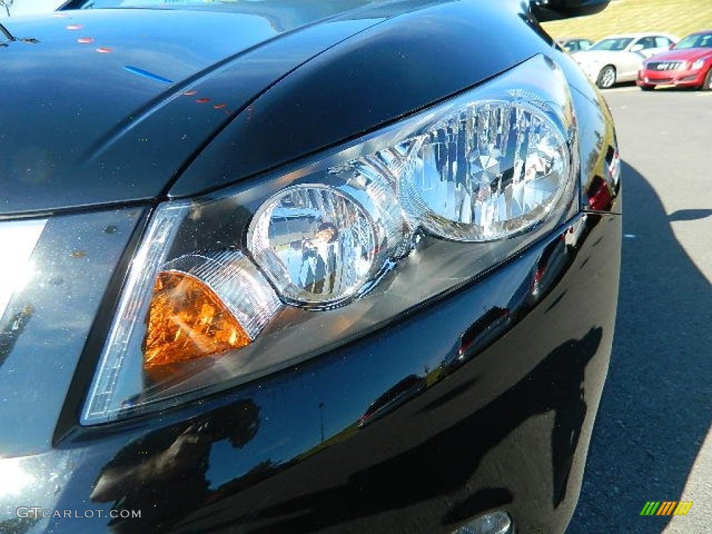 2009 Accord EX-L V6 Sedan - Crystal Black Pearl / Ivory photo #9