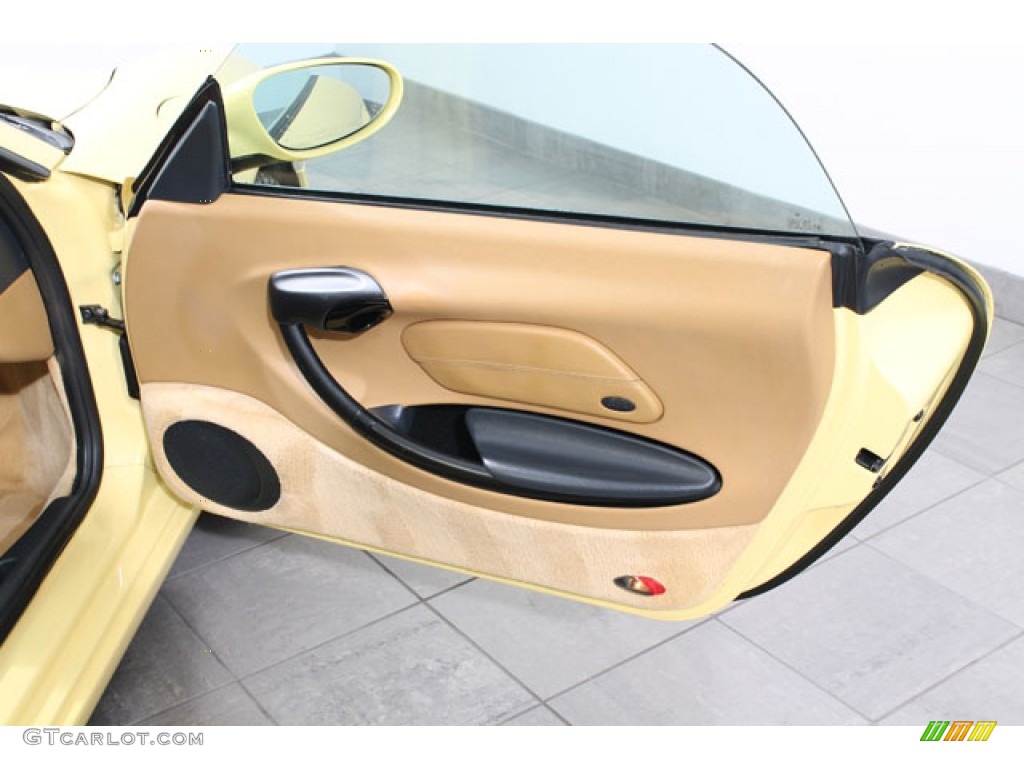 1998 Porsche Boxster Standard Boxster Model Savanna Beige Door Panel Photo #73202718