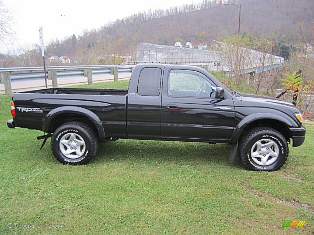 2002 Tacoma V6 TRD Xtracab 4x4 - Black Sand Pearl / Oak photo #8