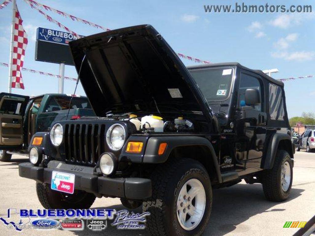 2006 Wrangler Sport 4x4 - Black / Dark Slate Gray photo #11