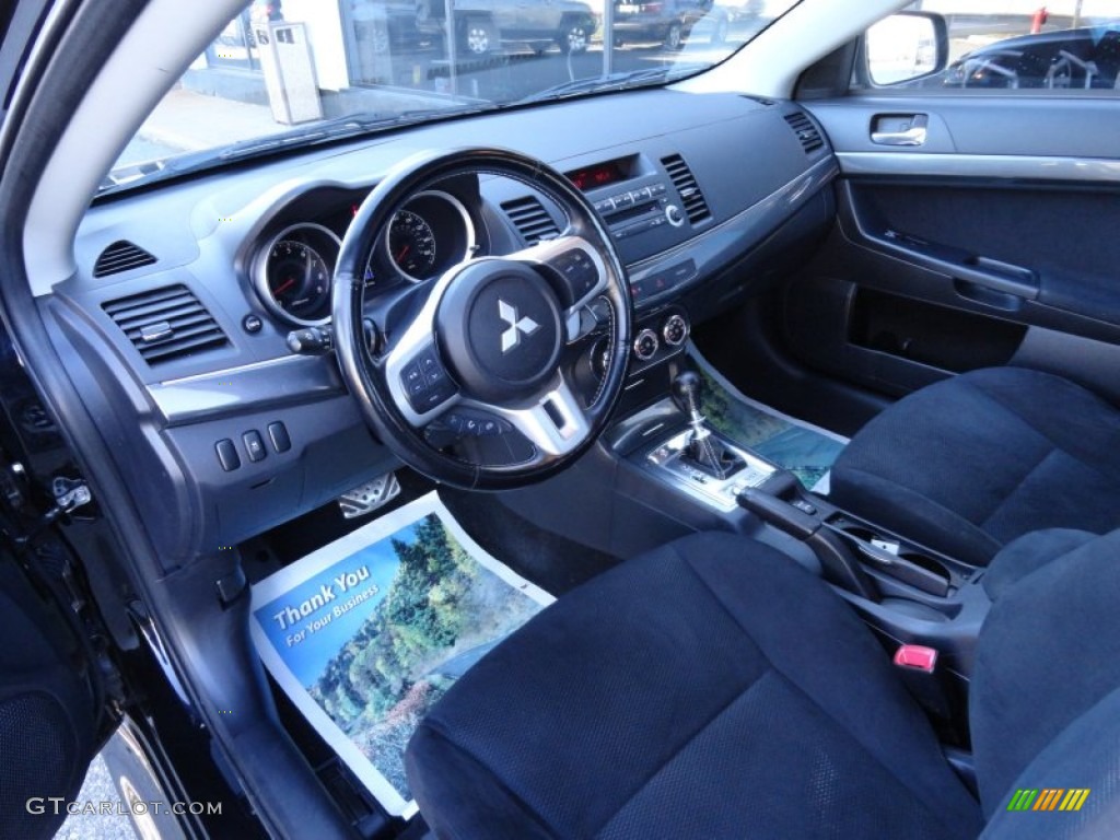 Black Interior 2011 Mitsubishi Lancer RALLIART AWD Photo #73206555