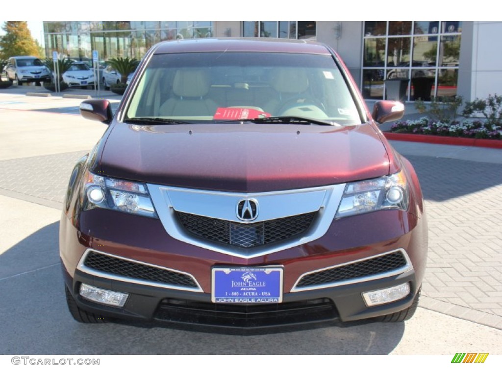 2013 MDX SH-AWD Advance - Dark Cherry Pearl / Parchment photo #2