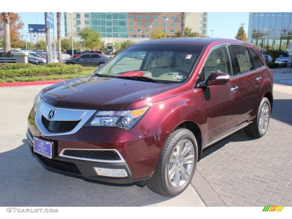 2013 MDX SH-AWD Advance - Dark Cherry Pearl / Parchment photo #3