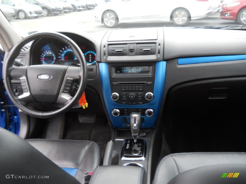 2011 Ford Fusion Sport Sport Blue/Charcoal Black Dashboard Photo #73208910