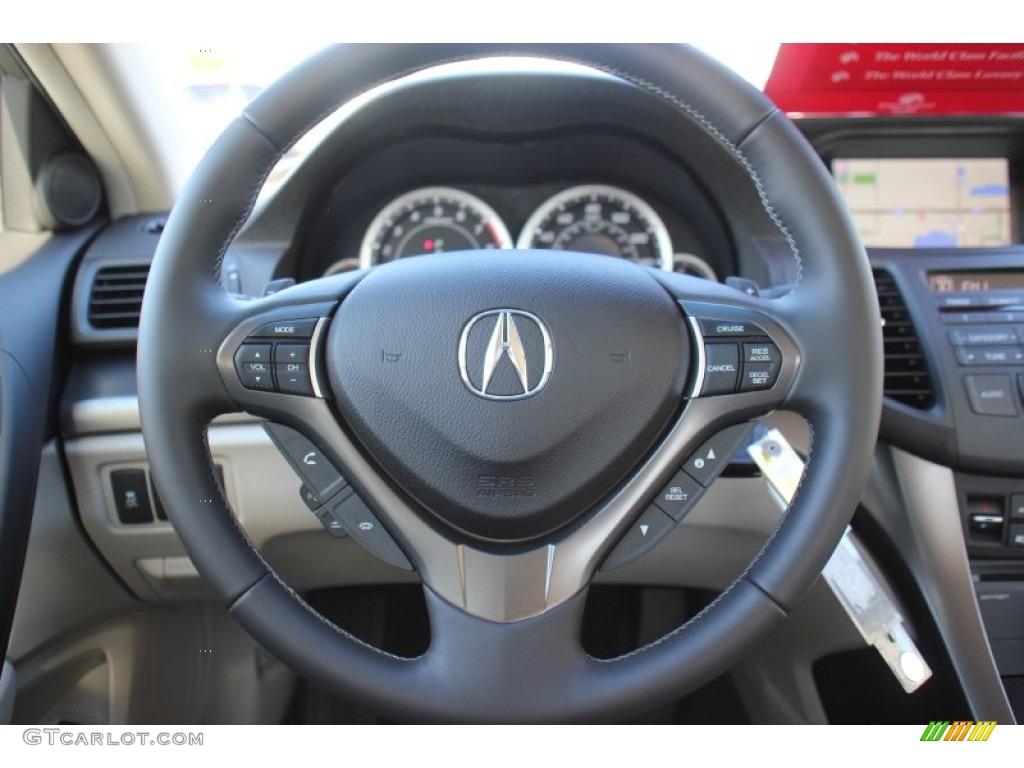 2013 Acura TSX Technology Graystone Steering Wheel Photo #73209171