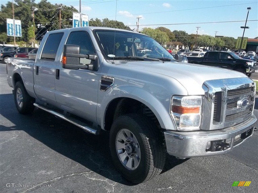 2008 F250 Super Duty Lariat Crew Cab 4x4 - Silver Metallic / Medium Stone photo #1