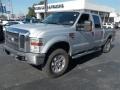 2008 Silver Metallic Ford F250 Super Duty Lariat Crew Cab 4x4  photo #7