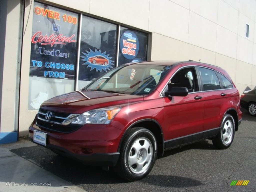 2010 CR-V LX AWD - Tango Red Pearl / Gray photo #1