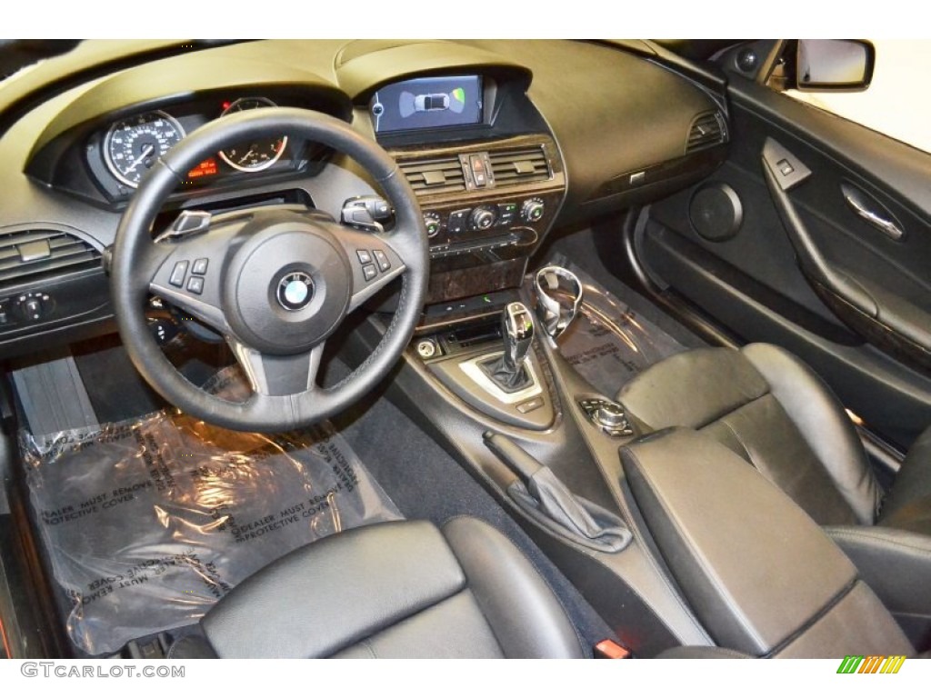 Black Interior 2010 BMW 6 Series 650i Convertible Photo #73217844