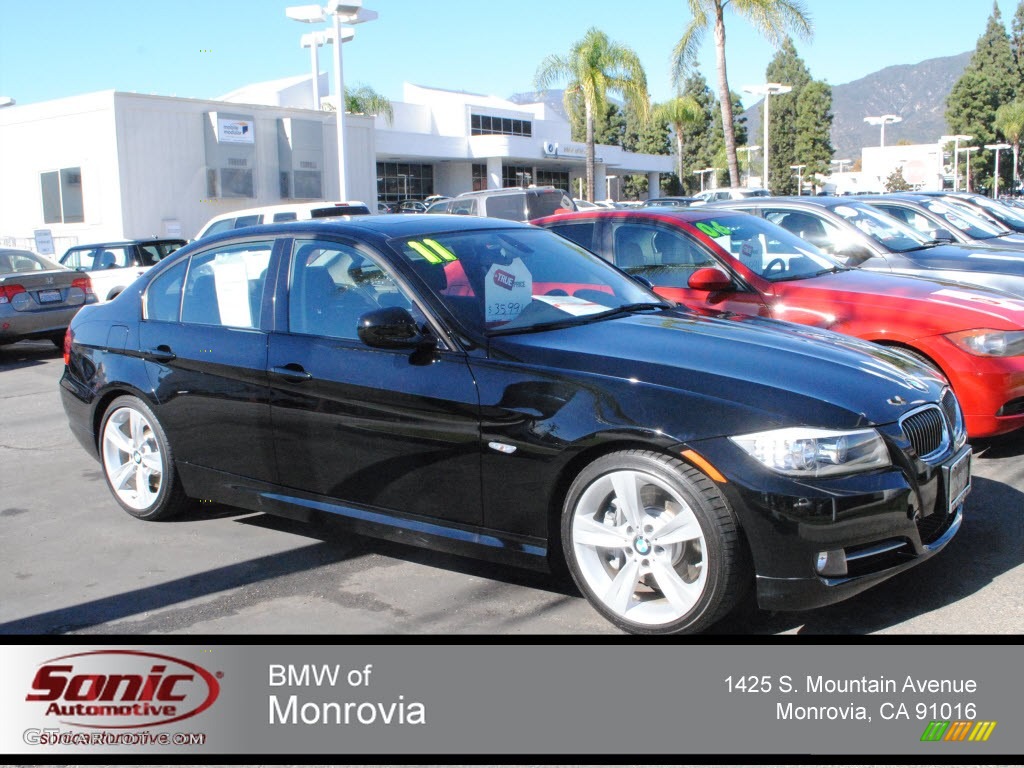 2011 3 Series 335i Sedan - Jet Black / Black photo #1