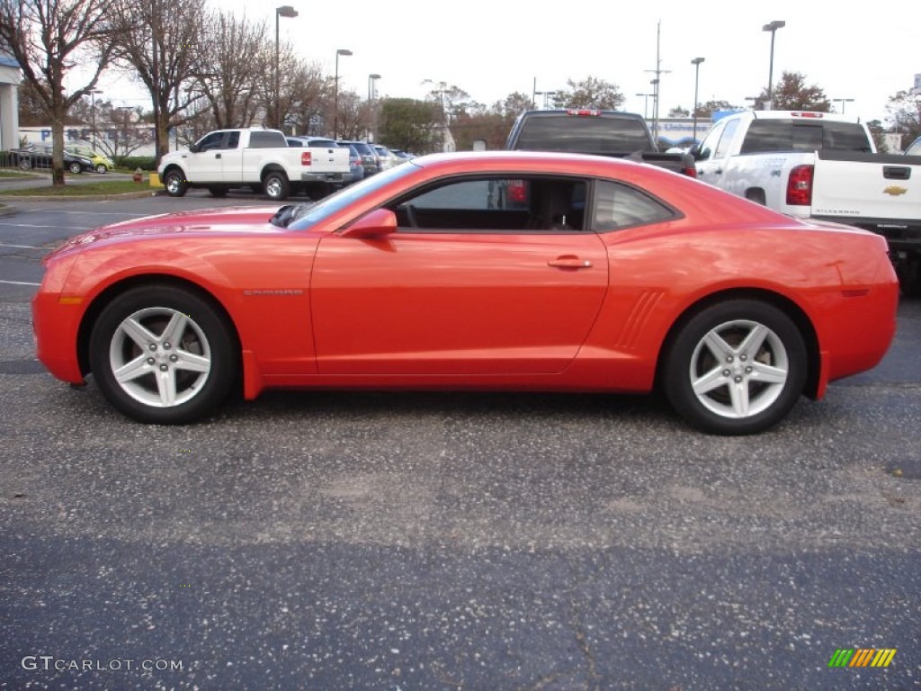 2010 Camaro LT Coupe - Inferno Orange Metallic / Black photo #9