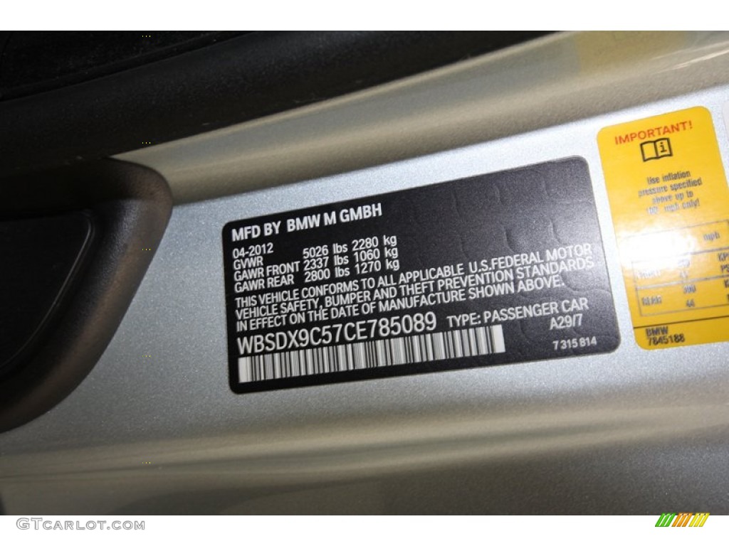 2012 M3 Color Code A29 for Silverstone Metallic Photo #73222254