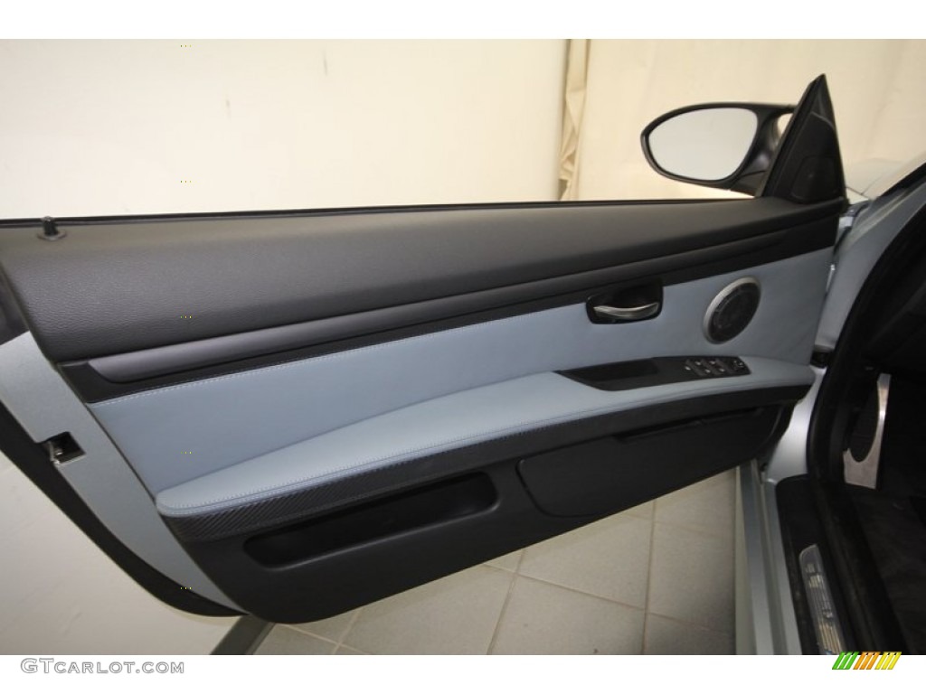 2012 BMW M3 Convertible Palladium Silver/Black/Black Door Panel Photo #73222344