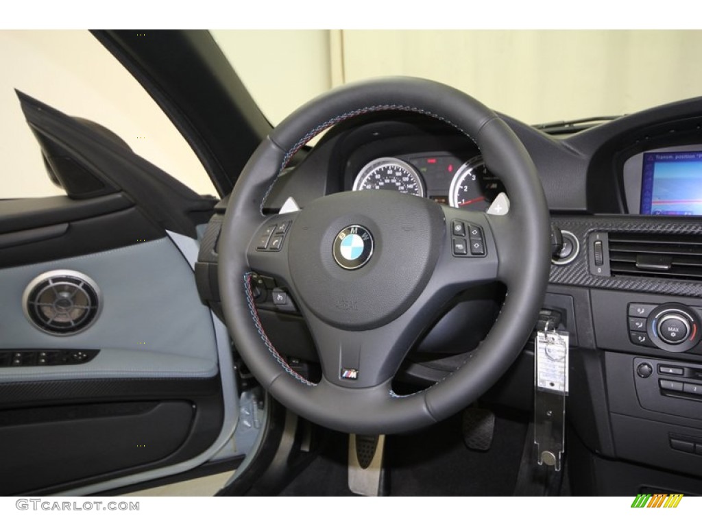 2012 BMW M3 Convertible Palladium Silver/Black/Black Steering Wheel Photo #73222533