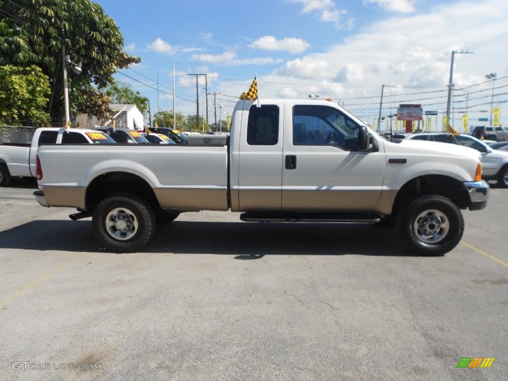 1999 F350 Super Duty Lariat Crew Cab 4x4 - Oxford White / Medium Prairie Tan photo #8