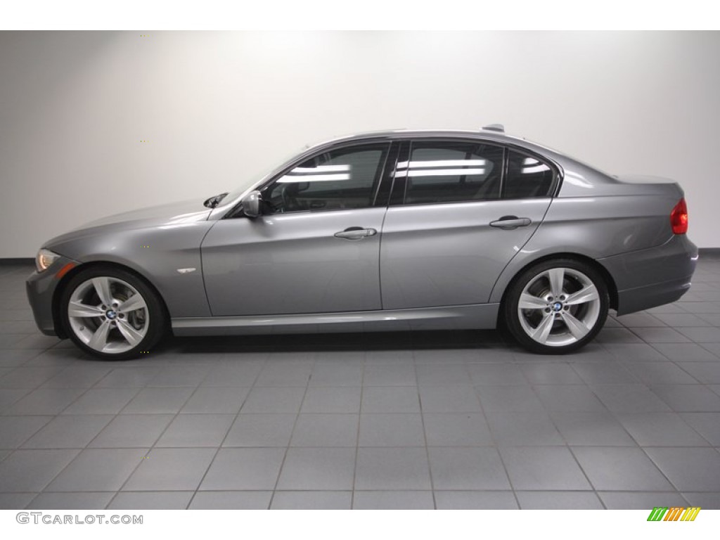 2011 3 Series 335i Sedan - Space Gray Metallic / Oyster/Black Dakota Leather photo #2