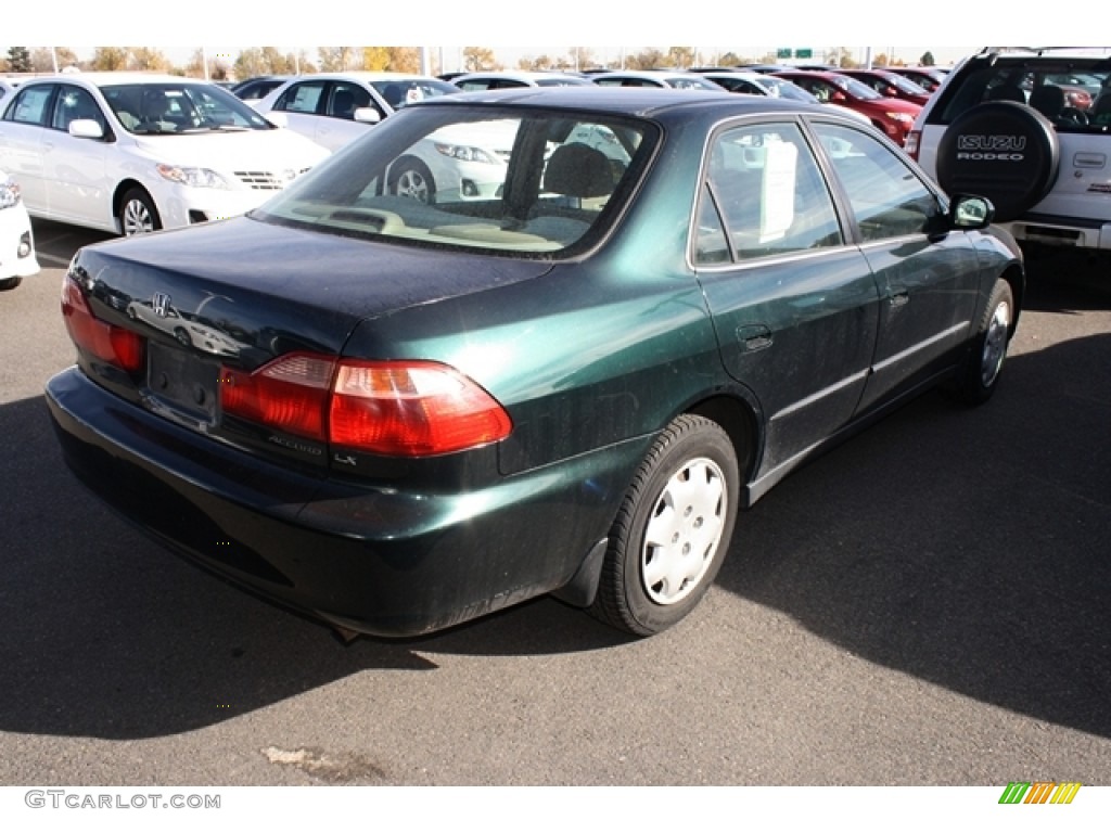 1999 Accord LX Sedan - Dark Emerald Pearl / Ivory photo #2
