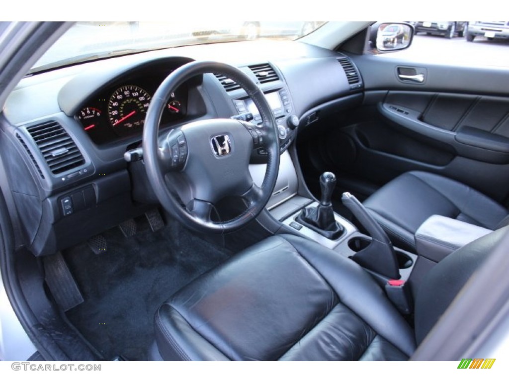 Black Interior 2003 Honda Accord EX Sedan Photo #73224306