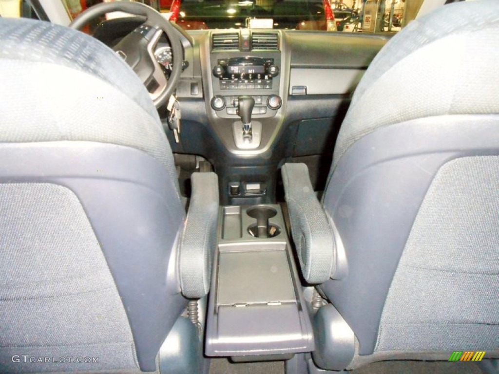 2009 CR-V EX 4WD - Alabaster Silver Metallic / Blue photo #10