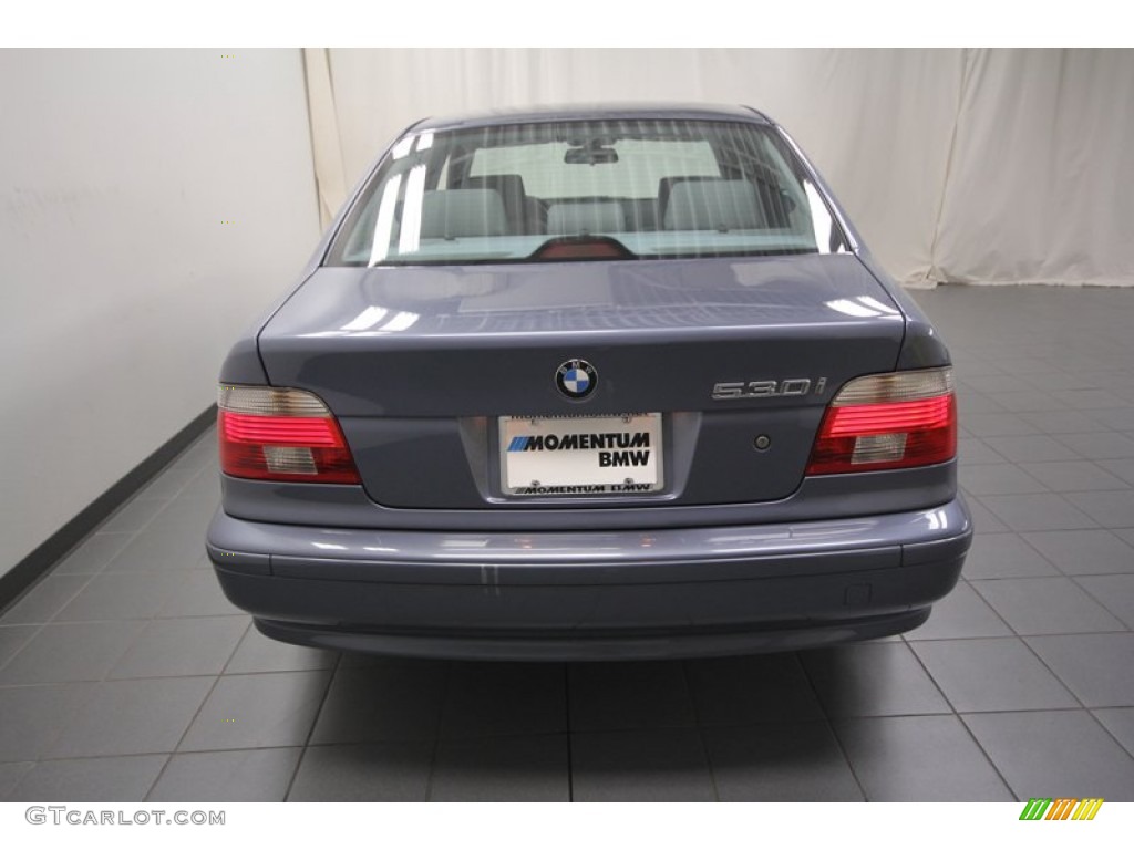 2002 5 Series 530i Sedan - Steel Blue Metallic / Grey photo #12