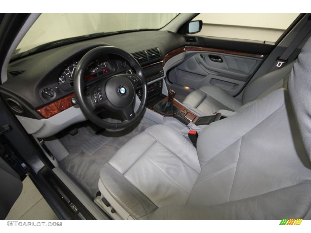 2002 5 Series 530i Sedan - Steel Blue Metallic / Grey photo #13