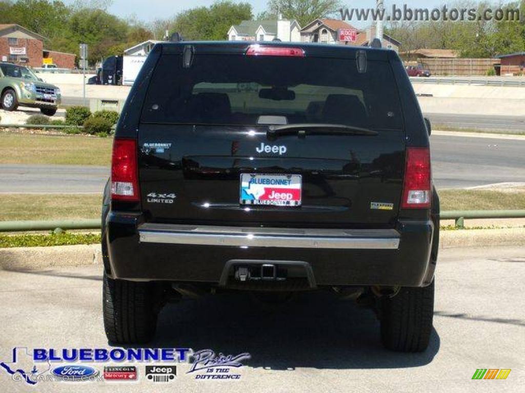 2008 Grand Cherokee Limited 4x4 - Black / Dark Slate Gray/Light Graystone photo #3