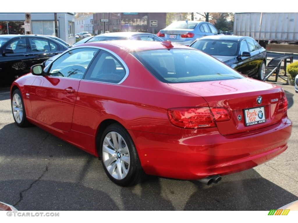 2012 3 Series 328i xDrive Coupe - Crimson Red / Saddle Brown photo #7