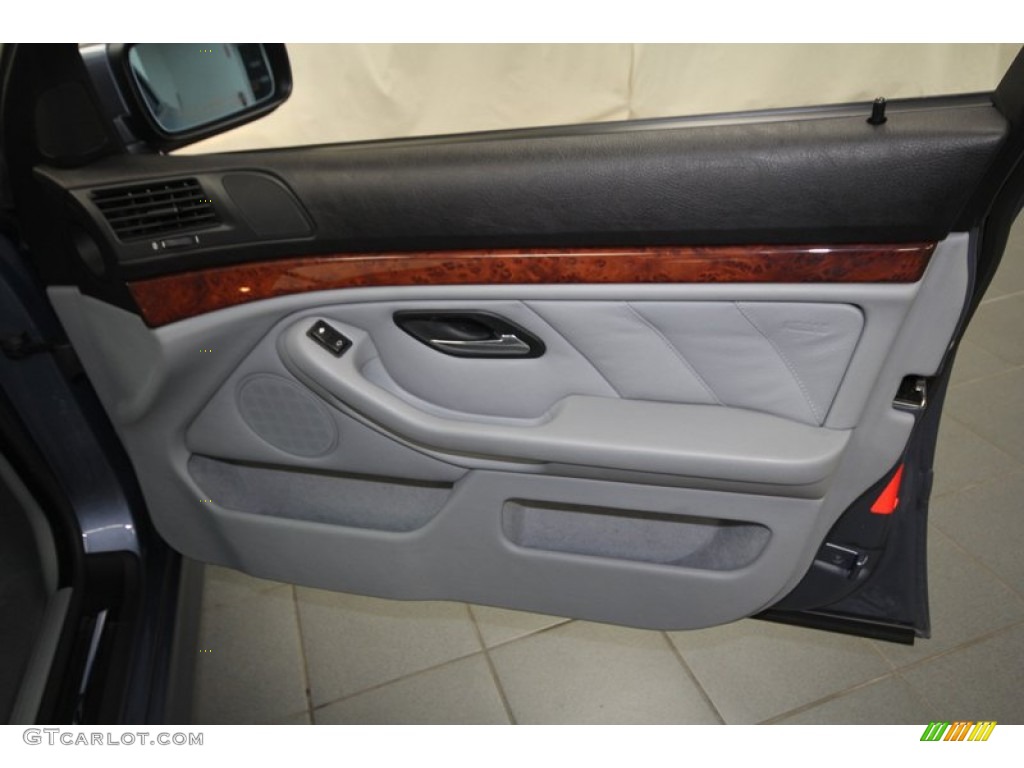 2002 5 Series 530i Sedan - Steel Blue Metallic / Grey photo #36