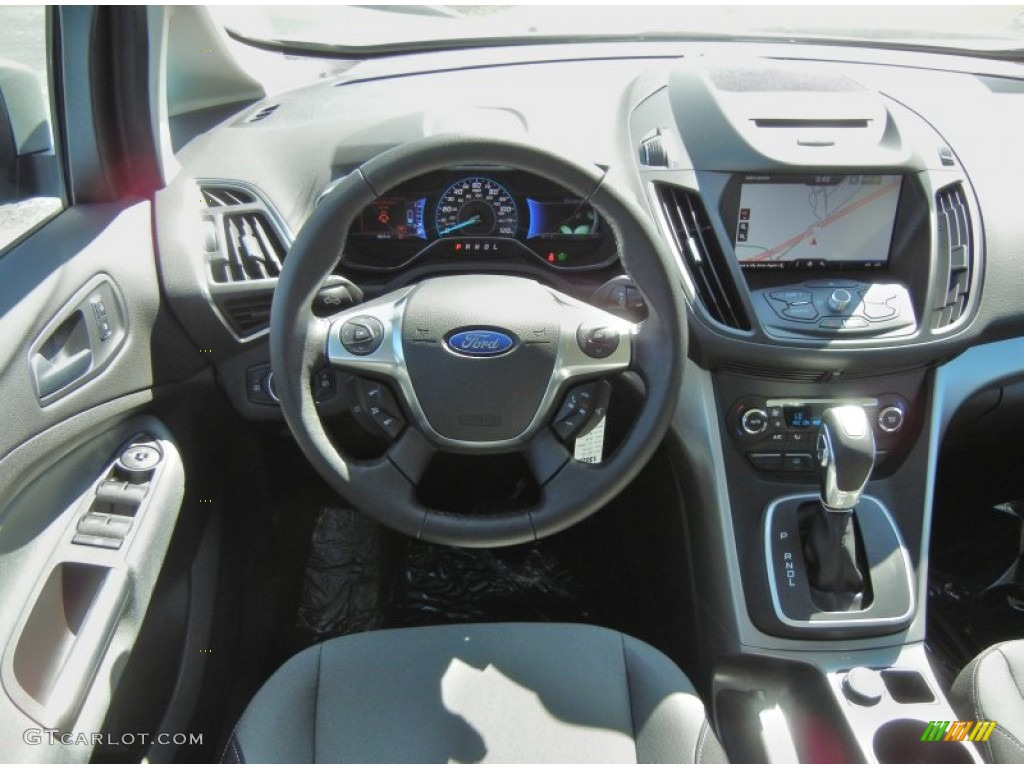 2013 Ford C-Max Hybrid SE Charcoal Black Dashboard Photo #73227601
