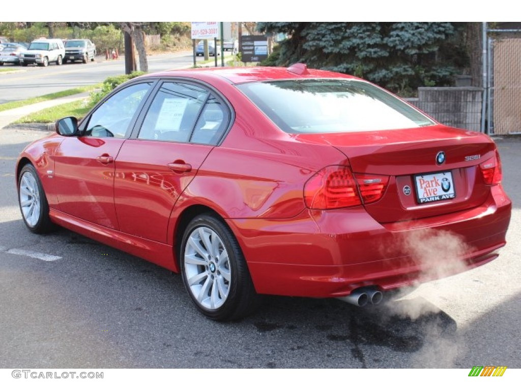 2009 3 Series 328xi Sedan - Crimson Red / Black photo #7