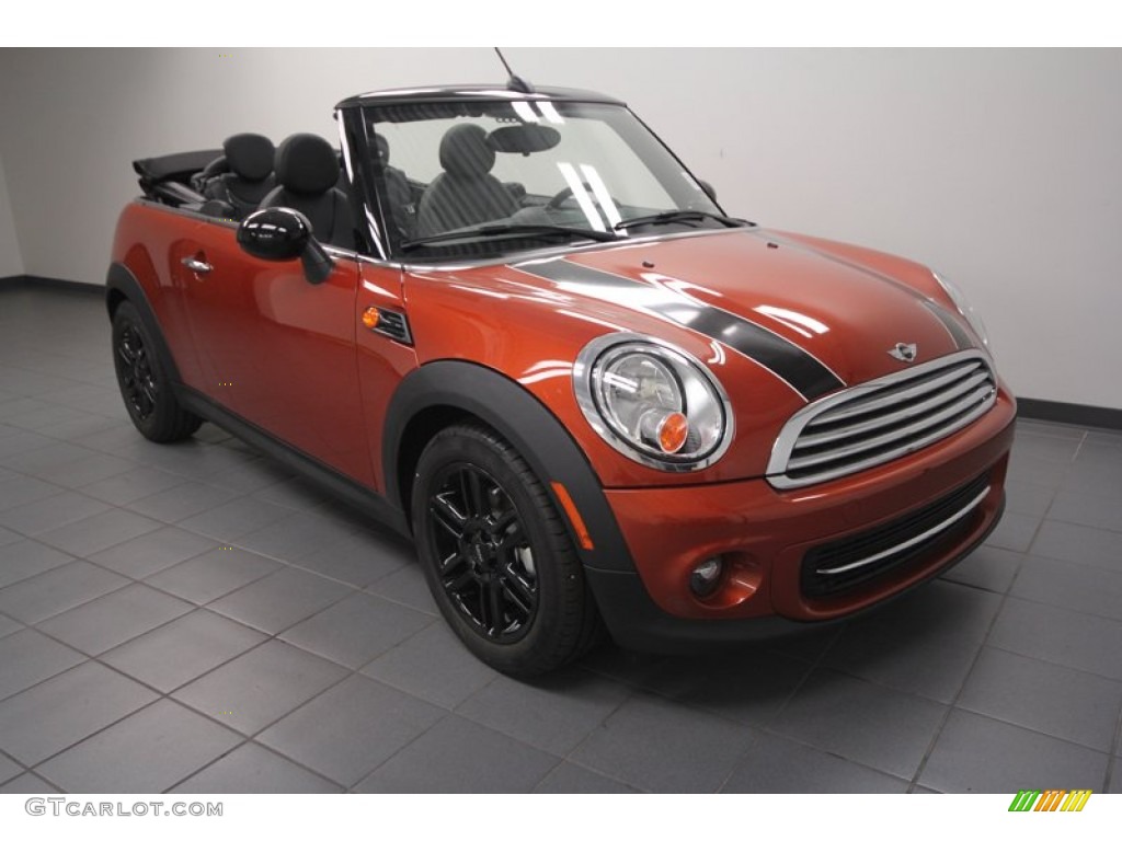 2013 Cooper Convertible - Spice Orange Metallic / Carbon Black photo #1