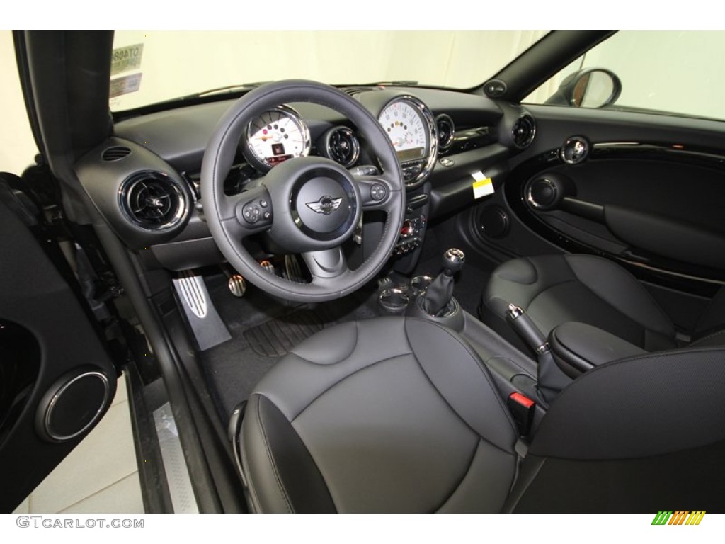 Carbon Black Interior 2013 Mini Cooper S Coupe Photo #73230972