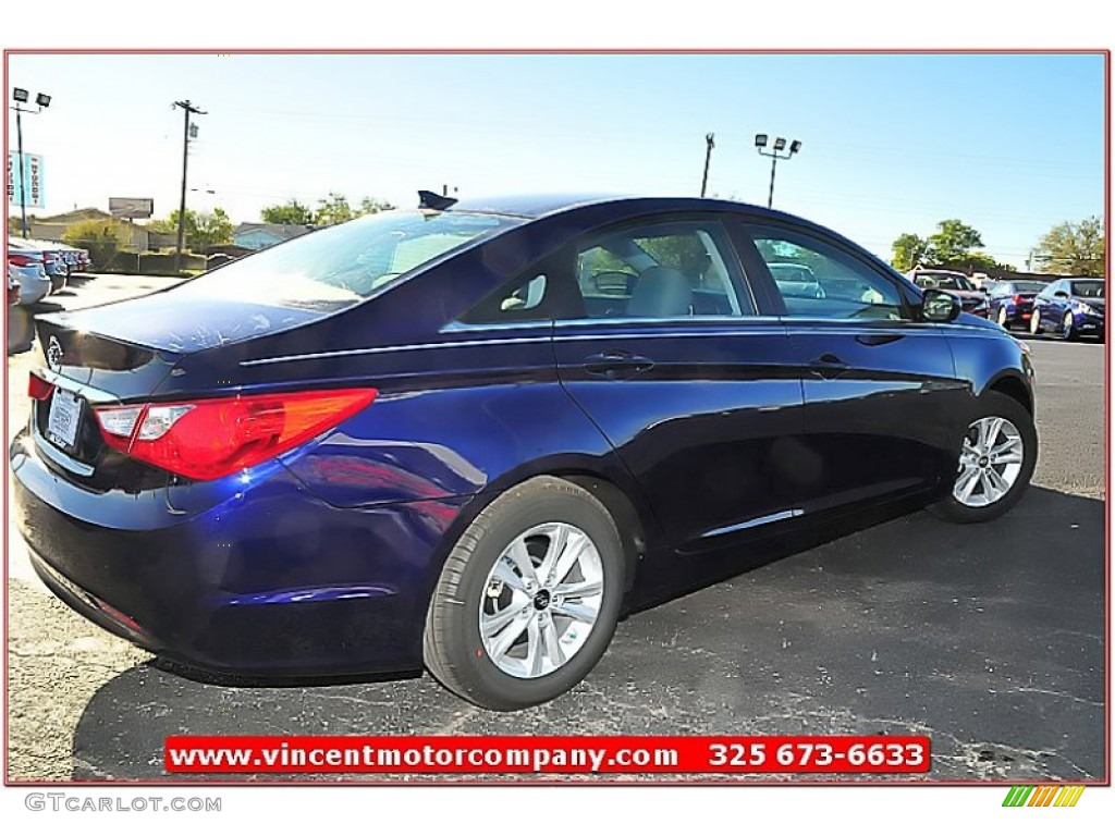 2013 Sonata GLS - Indigo Night Blue / Gray photo #6