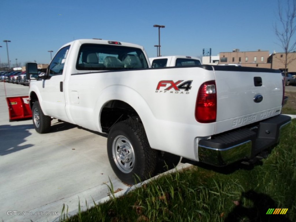 2012 F250 Super Duty XL Regular Cab 4x4 Plow Truck - Oxford White / Steel photo #3