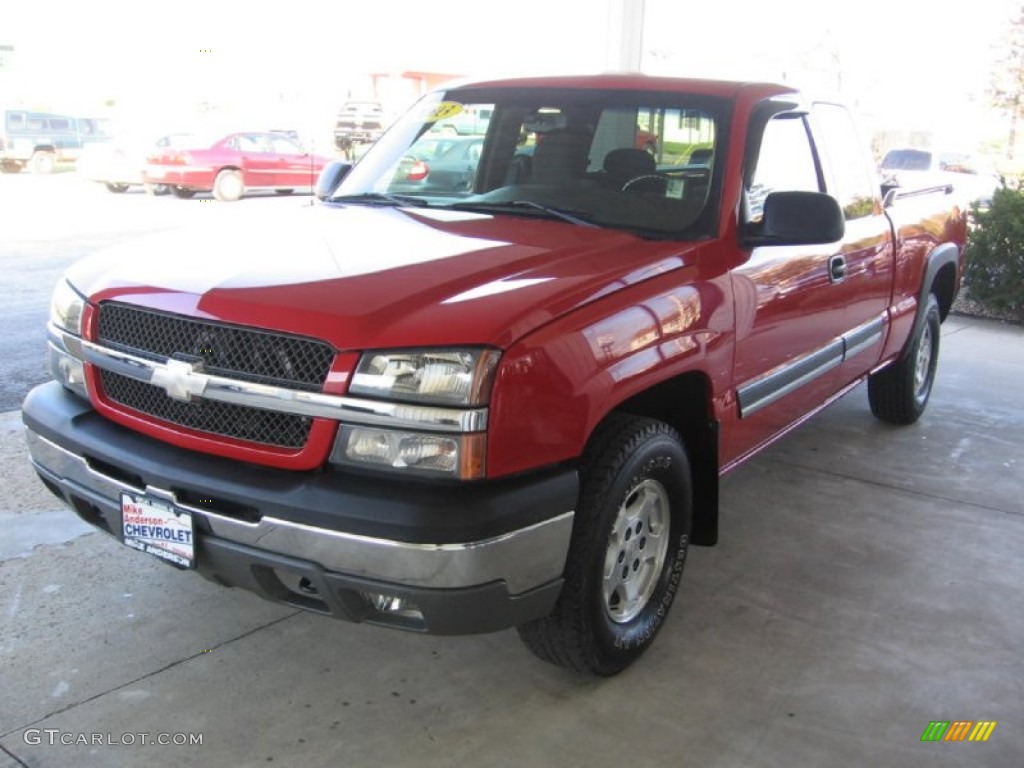 2003 Silverado 1500 Z71 Extended Cab 4x4 - Victory Red / Dark Charcoal photo #6