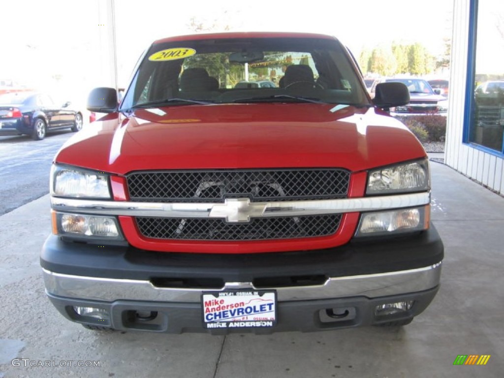 2003 Silverado 1500 Z71 Extended Cab 4x4 - Victory Red / Dark Charcoal photo #7