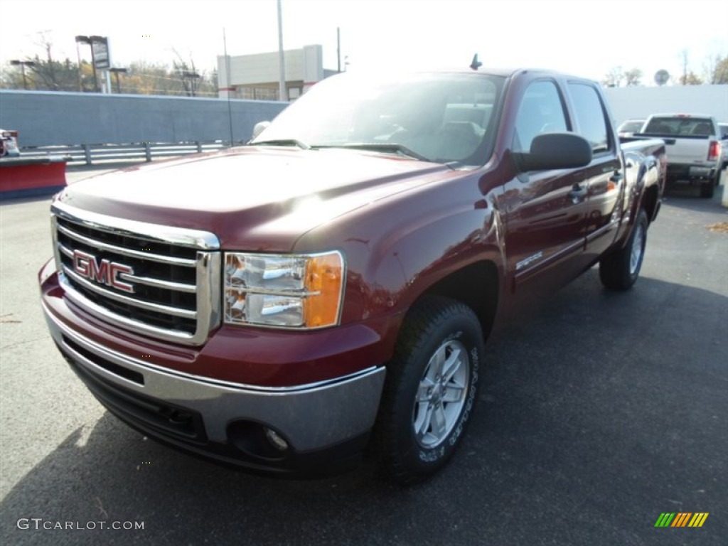 2013 Sierra 1500 SLE Crew Cab 4x4 - Sonoma Red Metallic / Ebony photo #1