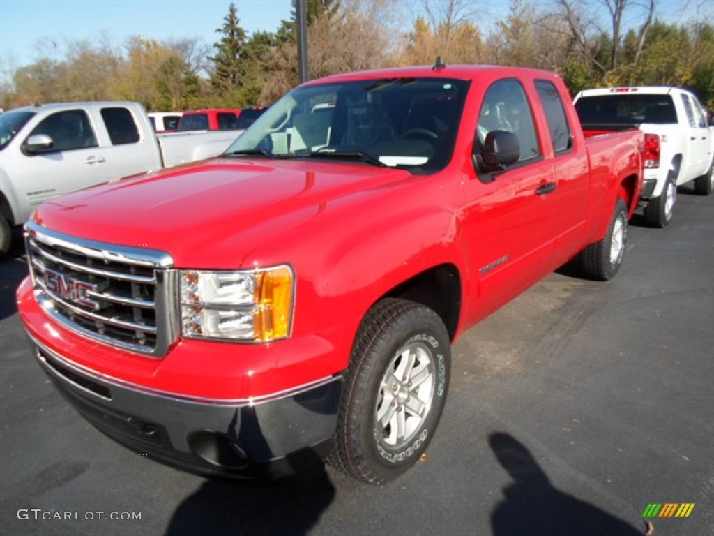 2013 Sierra 1500 SLE Extended Cab 4x4 - Fire Red / Ebony photo #1