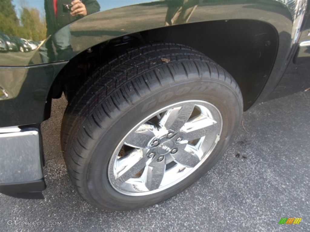 2013 Sierra 1500 SLE Crew Cab 4x4 - Mineral Green Metallic / Ebony photo #3