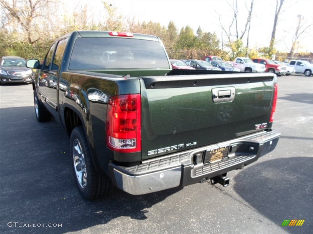 2013 Sierra 1500 SLE Crew Cab 4x4 - Mineral Green Metallic / Ebony photo #6