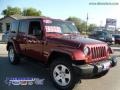 2007 Red Rock Crystal Pearl Jeep Wrangler Unlimited Sahara 4x4  photo #1