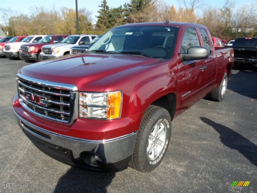 2013 Sierra 1500 SLE Extended Cab 4x4 - Sonoma Red Metallic / Ebony photo #1