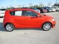 2013 Inferno Orange Metallic Chevrolet Sonic LT Hatch  photo #3