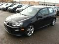 2012 Deep Black Pearl Metallic Volkswagen Golf R 2 Door 4Motion  photo #2