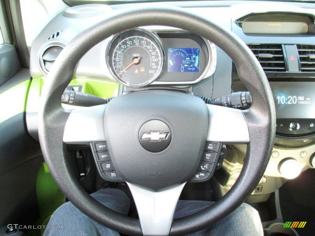 2013 Chevrolet Spark LT Green/Green Steering Wheel Photo #73240230