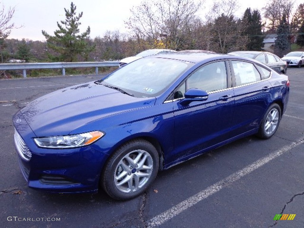 2013 Fusion SE - Deep Impact Blue Metallic / Dune photo #5