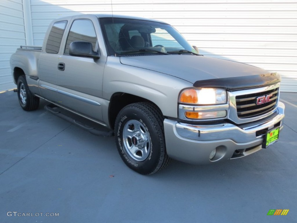 2003 Sierra 1500 SLT Extended Cab - Pewter Metallic / Dark Pewter photo #1