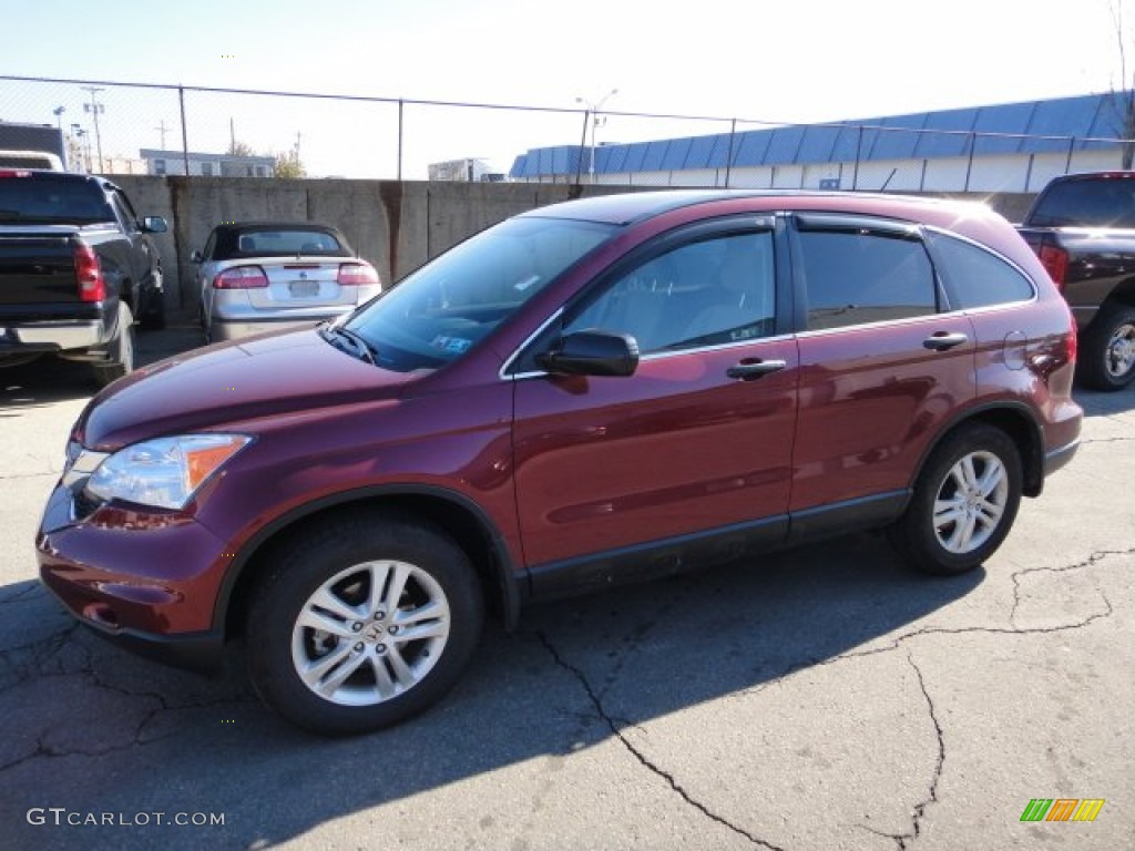 2011 CR-V EX 4WD - Tango Red Pearl / Gray photo #7
